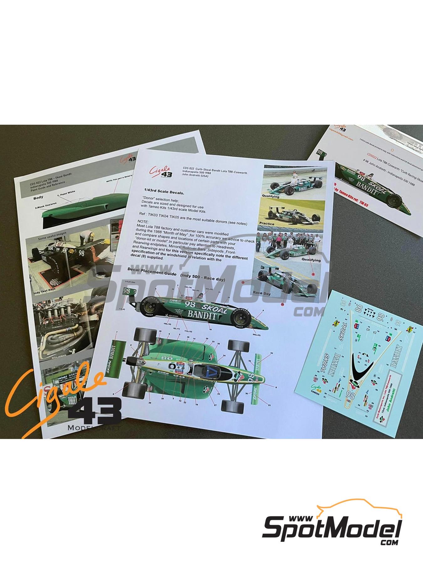 Cigale 43 Modelcraft CDS022: Marking / livery 1/43 scale - Lola
